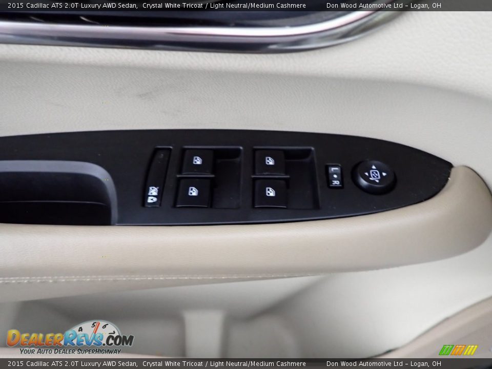 2015 Cadillac ATS 2.0T Luxury AWD Sedan Crystal White Tricoat / Light Neutral/Medium Cashmere Photo #13