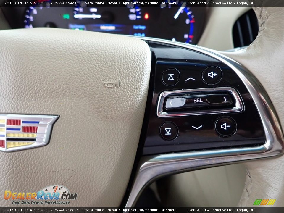 2015 Cadillac ATS 2.0T Luxury AWD Sedan Steering Wheel Photo #17