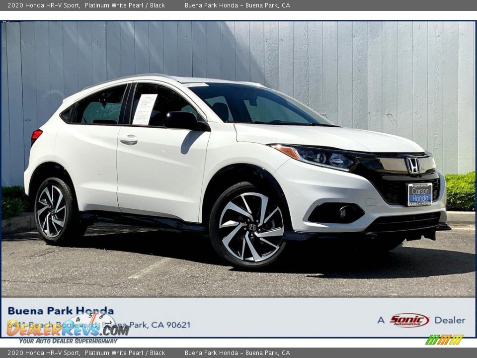 2020 Honda HR-V Sport Platinum White Pearl / Black Photo #1