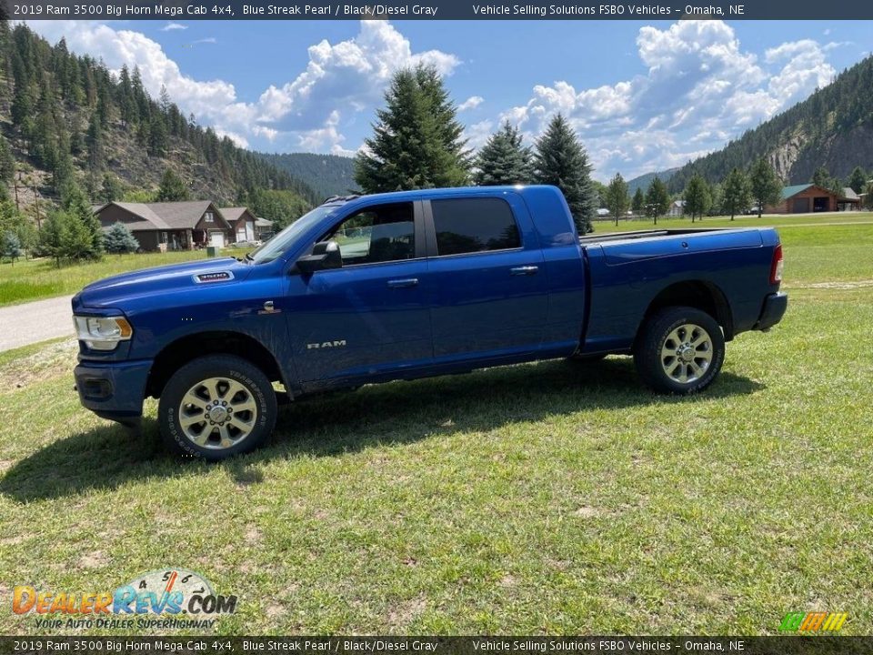 Blue Streak Pearl 2019 Ram 3500 Big Horn Mega Cab 4x4 Photo #1