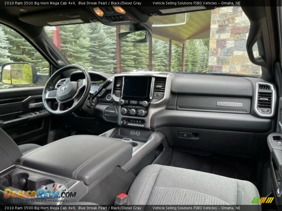Black/Diesel Gray Interior - 2019 Ram 3500 Big Horn Mega Cab 4x4 Photo #4
