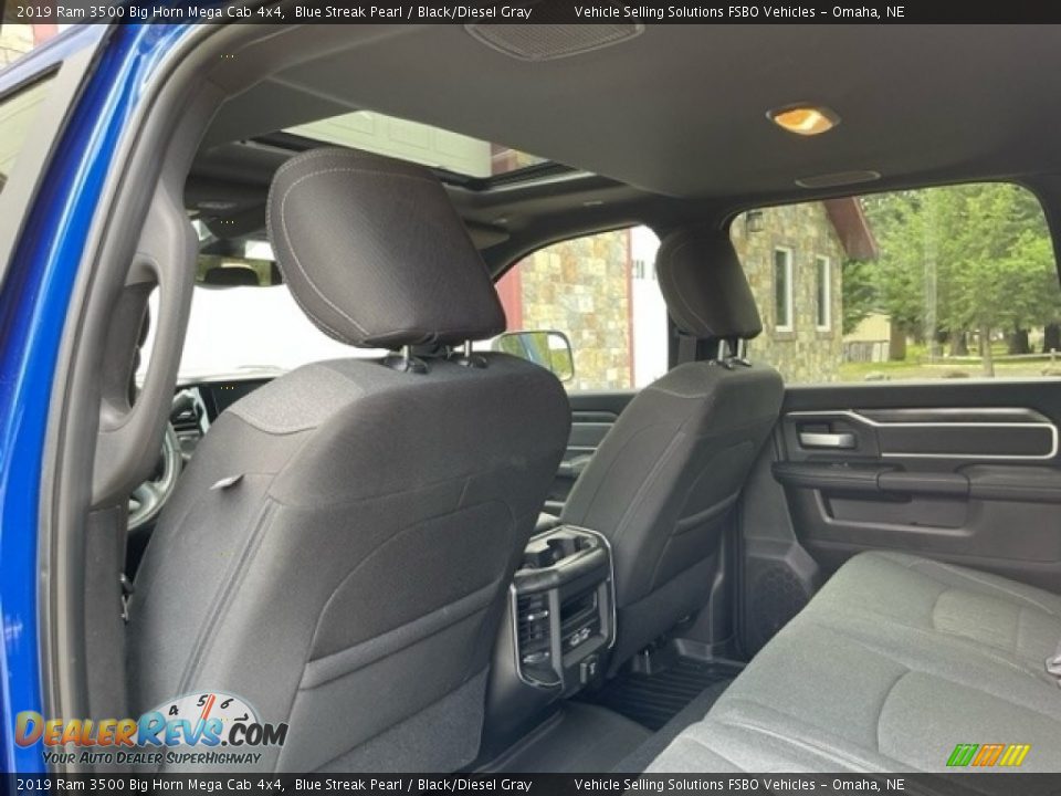 Rear Seat of 2019 Ram 3500 Big Horn Mega Cab 4x4 Photo #10