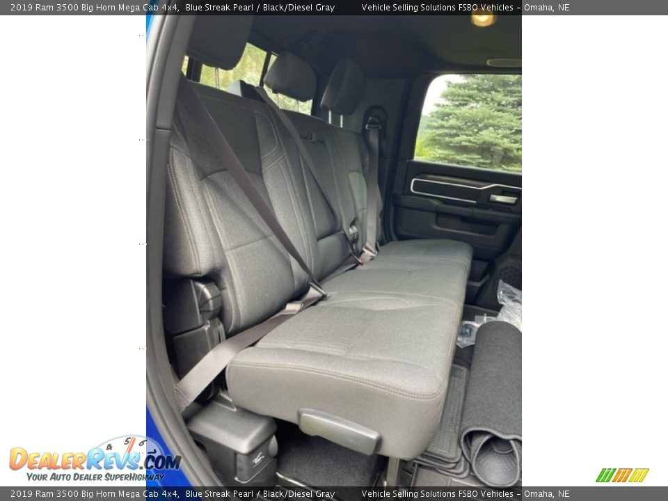 Rear Seat of 2019 Ram 3500 Big Horn Mega Cab 4x4 Photo #11