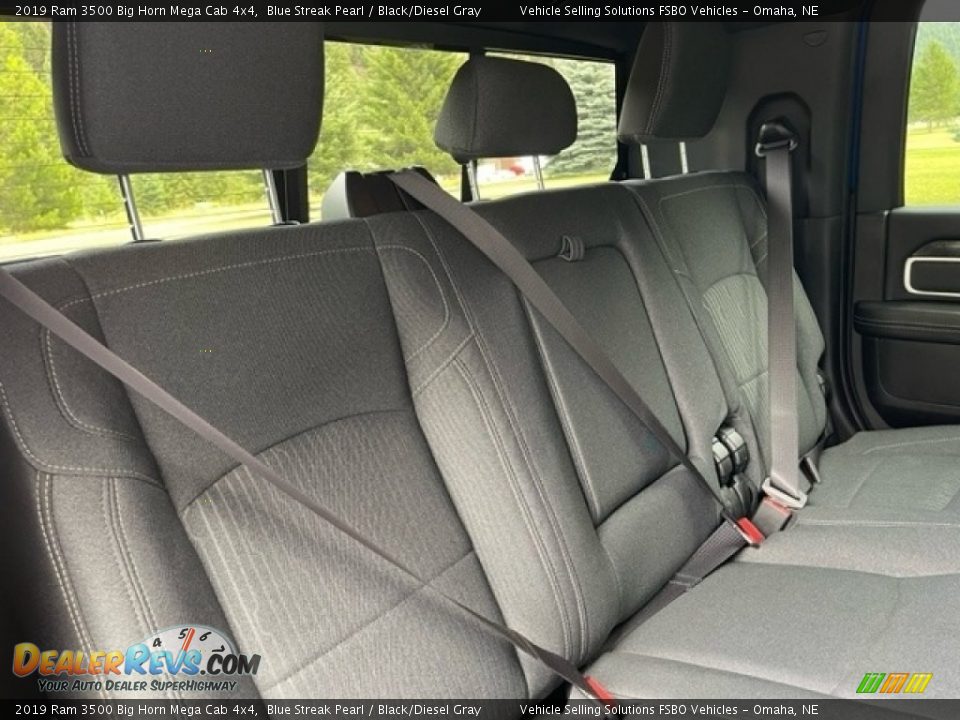 Rear Seat of 2019 Ram 3500 Big Horn Mega Cab 4x4 Photo #13