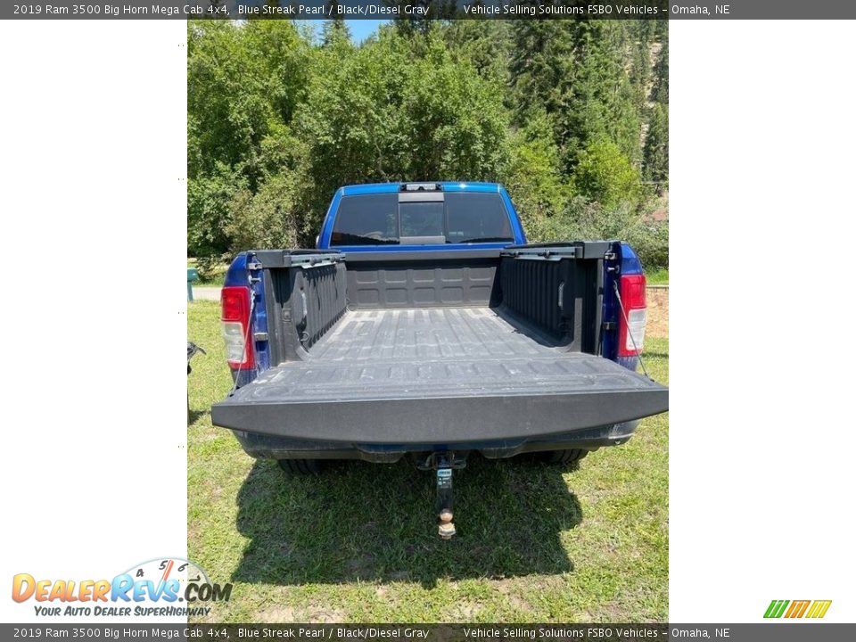 2019 Ram 3500 Big Horn Mega Cab 4x4 Blue Streak Pearl / Black/Diesel Gray Photo #16