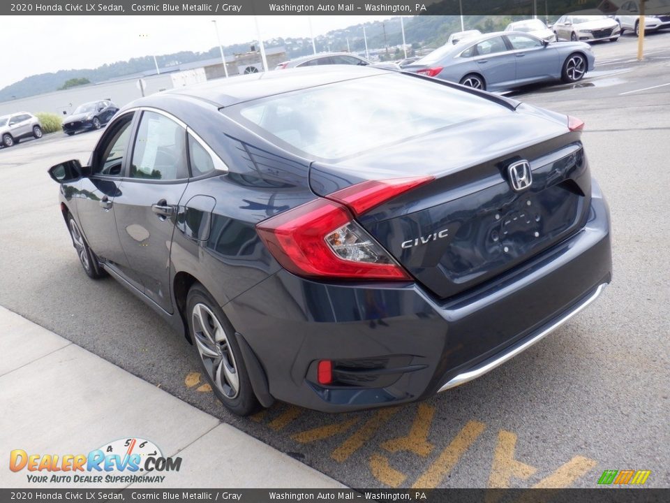 2020 Honda Civic LX Sedan Cosmic Blue Metallic / Gray Photo #5
