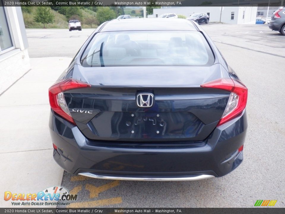 2020 Honda Civic LX Sedan Cosmic Blue Metallic / Gray Photo #6