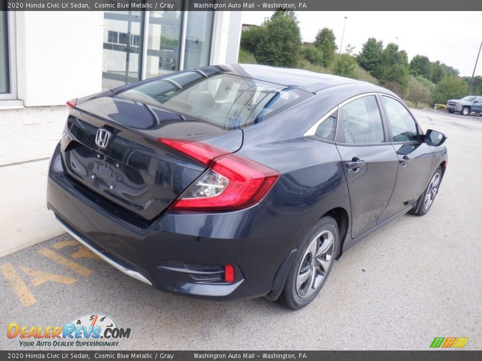 2020 Honda Civic LX Sedan Cosmic Blue Metallic / Gray Photo #7