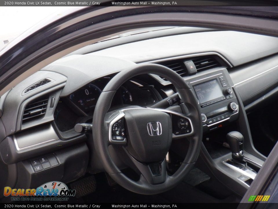 2020 Honda Civic LX Sedan Cosmic Blue Metallic / Gray Photo #8
