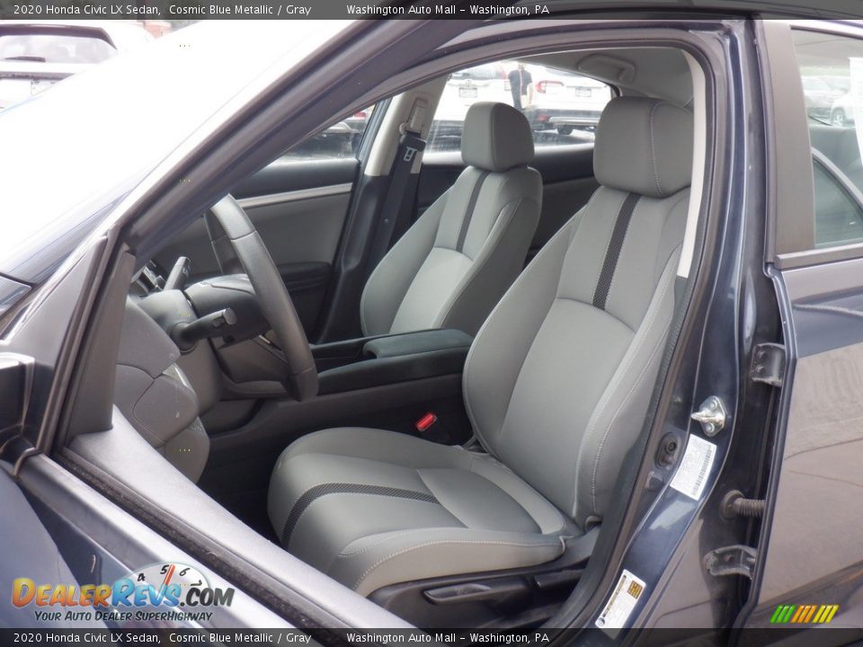 2020 Honda Civic LX Sedan Cosmic Blue Metallic / Gray Photo #9