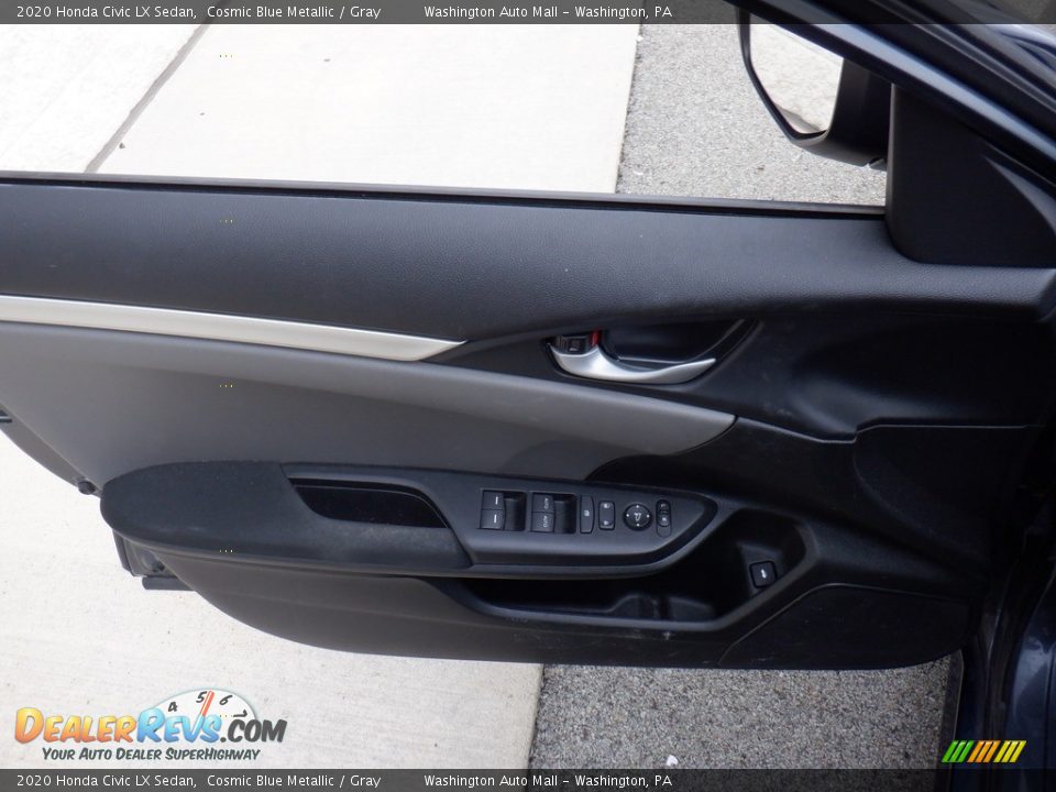 2020 Honda Civic LX Sedan Cosmic Blue Metallic / Gray Photo #10