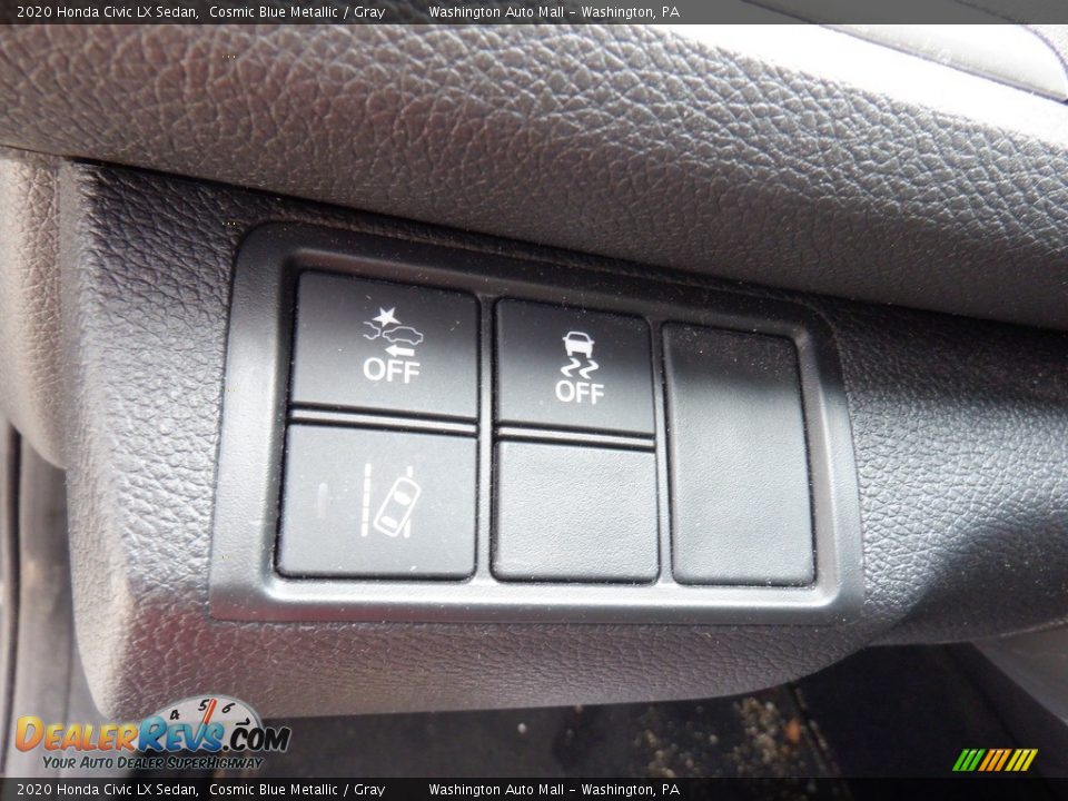 2020 Honda Civic LX Sedan Cosmic Blue Metallic / Gray Photo #11