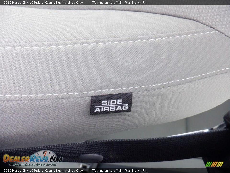 2020 Honda Civic LX Sedan Cosmic Blue Metallic / Gray Photo #12