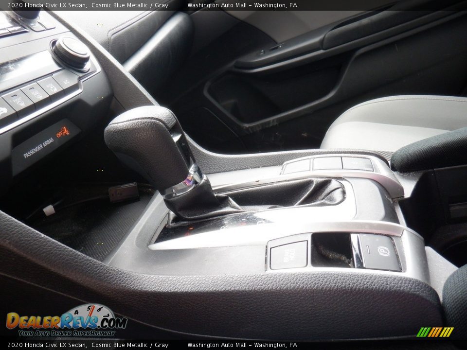 2020 Honda Civic LX Sedan Cosmic Blue Metallic / Gray Photo #13