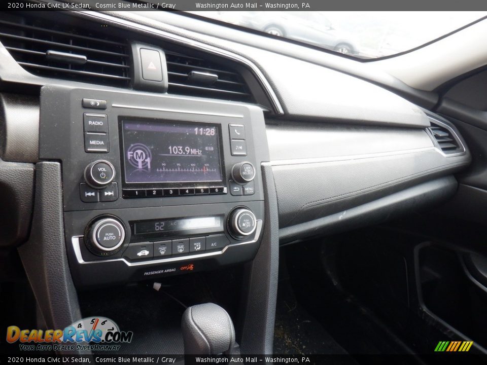 2020 Honda Civic LX Sedan Cosmic Blue Metallic / Gray Photo #14