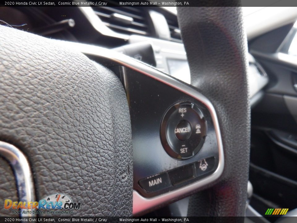 2020 Honda Civic LX Sedan Cosmic Blue Metallic / Gray Photo #18