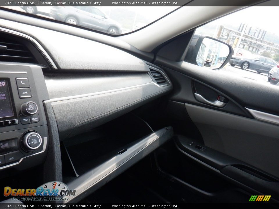 2020 Honda Civic LX Sedan Cosmic Blue Metallic / Gray Photo #19