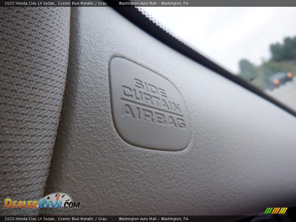 2020 Honda Civic LX Sedan Cosmic Blue Metallic / Gray Photo #21