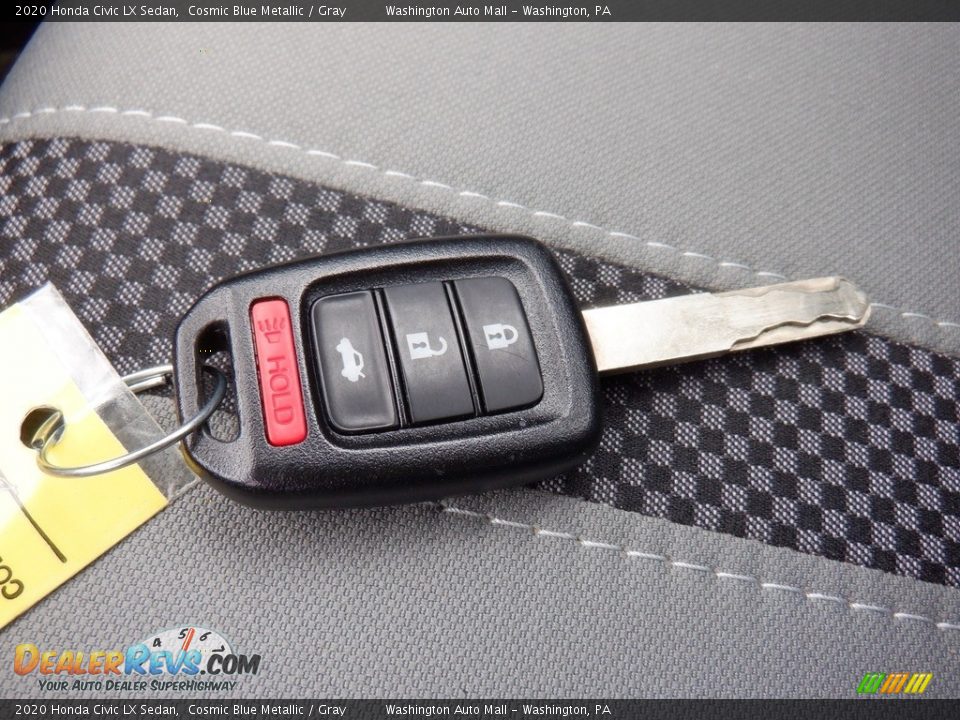2020 Honda Civic LX Sedan Cosmic Blue Metallic / Gray Photo #23
