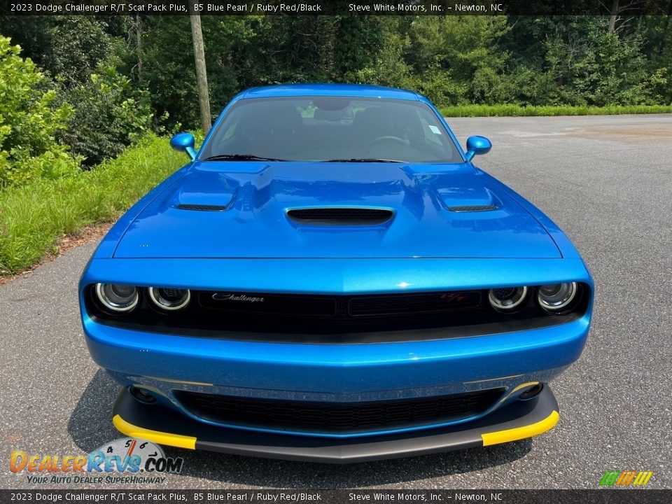 2023 Dodge Challenger R/T Scat Pack Plus B5 Blue Pearl / Ruby Red/Black Photo #3
