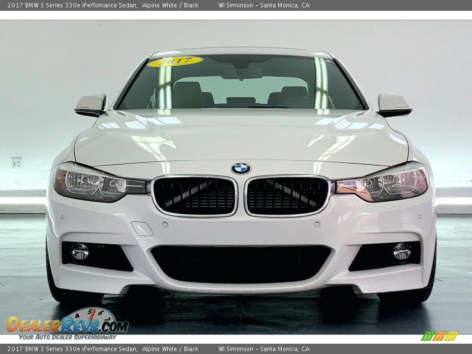 2017 BMW 3 Series 330e iPerfomance Sedan Alpine White / Black Photo #2