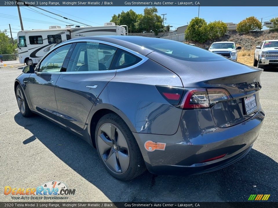 2020 Tesla Model 3 Long Range Midnight Silver Metallic / Black Photo #4