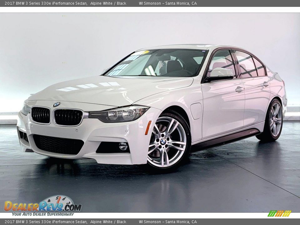 2017 BMW 3 Series 330e iPerfomance Sedan Alpine White / Black Photo #12