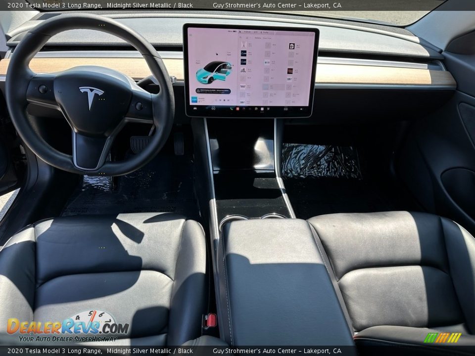 2020 Tesla Model 3 Long Range Midnight Silver Metallic / Black Photo #14