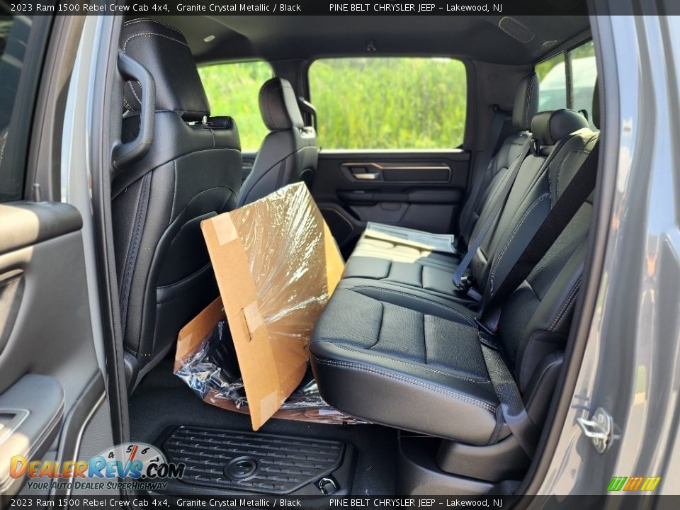 Rear Seat of 2023 Ram 1500 Rebel Crew Cab 4x4 Photo #7