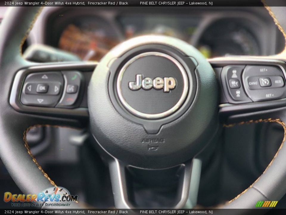 2024 Jeep Wrangler 4-Door Willys 4xe Hybrid Steering Wheel Photo #10