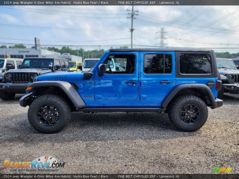 Hydro Blue Pearl 2024 Jeep Wrangler 4-Door Willys 4xe Hybrid Photo #3