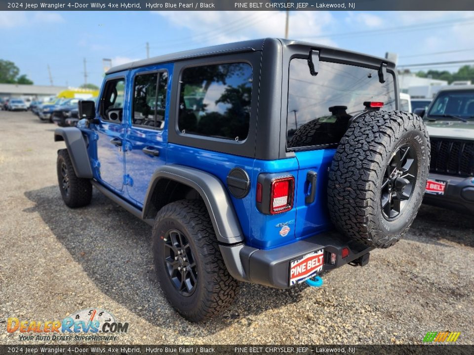 2024 Jeep Wrangler 4-Door Willys 4xe Hybrid Hydro Blue Pearl / Black Photo #4