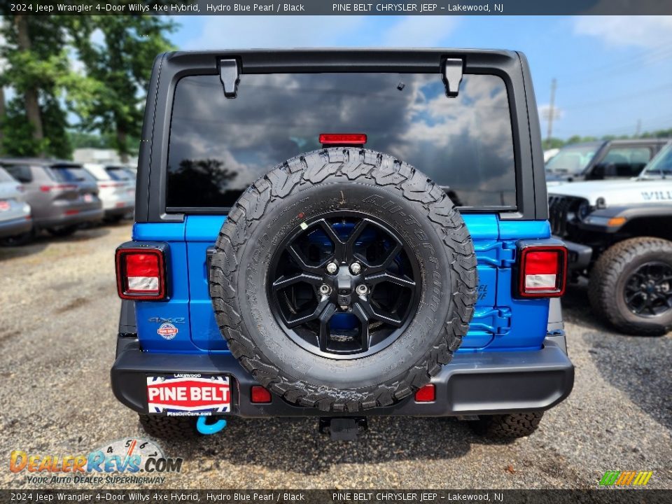 2024 Jeep Wrangler 4-Door Willys 4xe Hybrid Hydro Blue Pearl / Black Photo #6