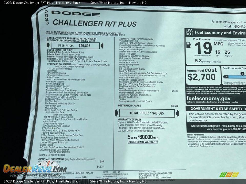 2023 Dodge Challenger R/T Plus Frostbite / Black Photo #26