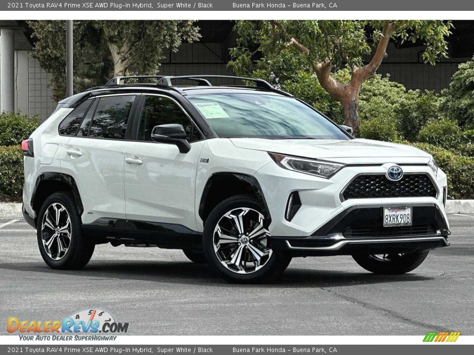 2021 Toyota RAV4 Prime XSE AWD Plug-In Hybrid Super White / Black Photo #2