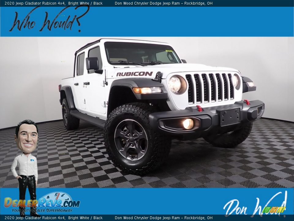 2020 Jeep Gladiator Rubicon 4x4 Bright White / Black Photo #1