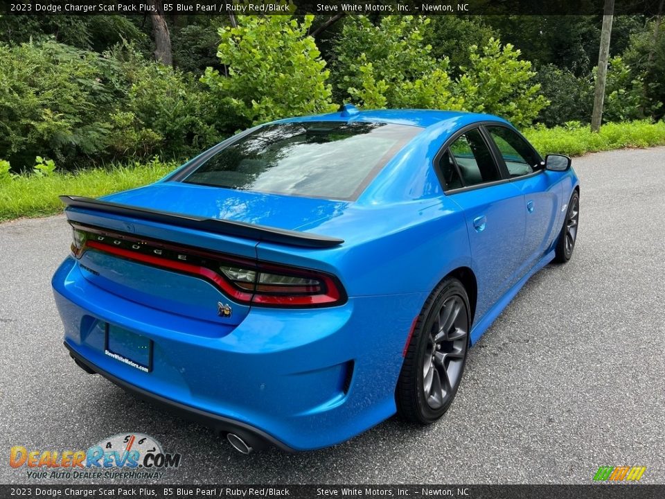 2023 Dodge Charger Scat Pack Plus B5 Blue Pearl / Ruby Red/Black Photo #6