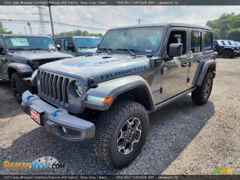 2023 Jeep Wrangler Unlimited Rubicon 4XE Hybrid Sting-Gray / Black Photo #1