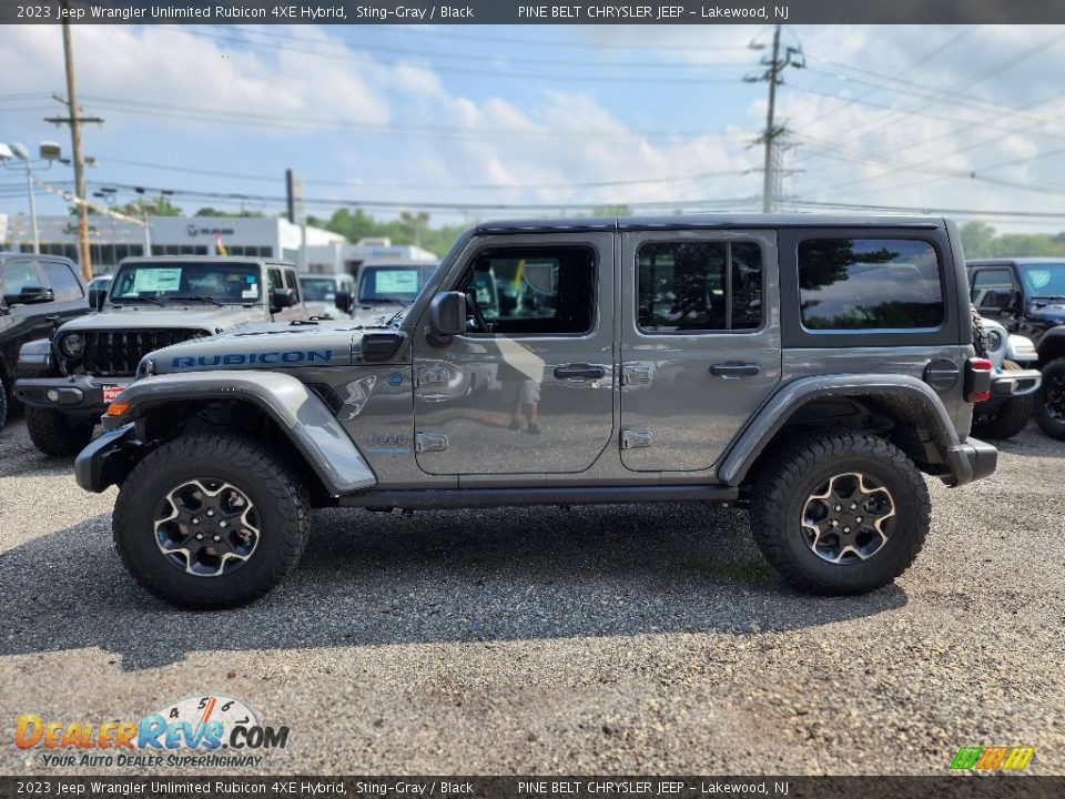 2023 Jeep Wrangler Unlimited Rubicon 4XE Hybrid Sting-Gray / Black Photo #3