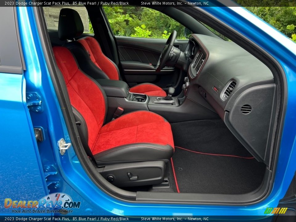 2023 Dodge Charger Scat Pack Plus B5 Blue Pearl / Ruby Red/Black Photo #17