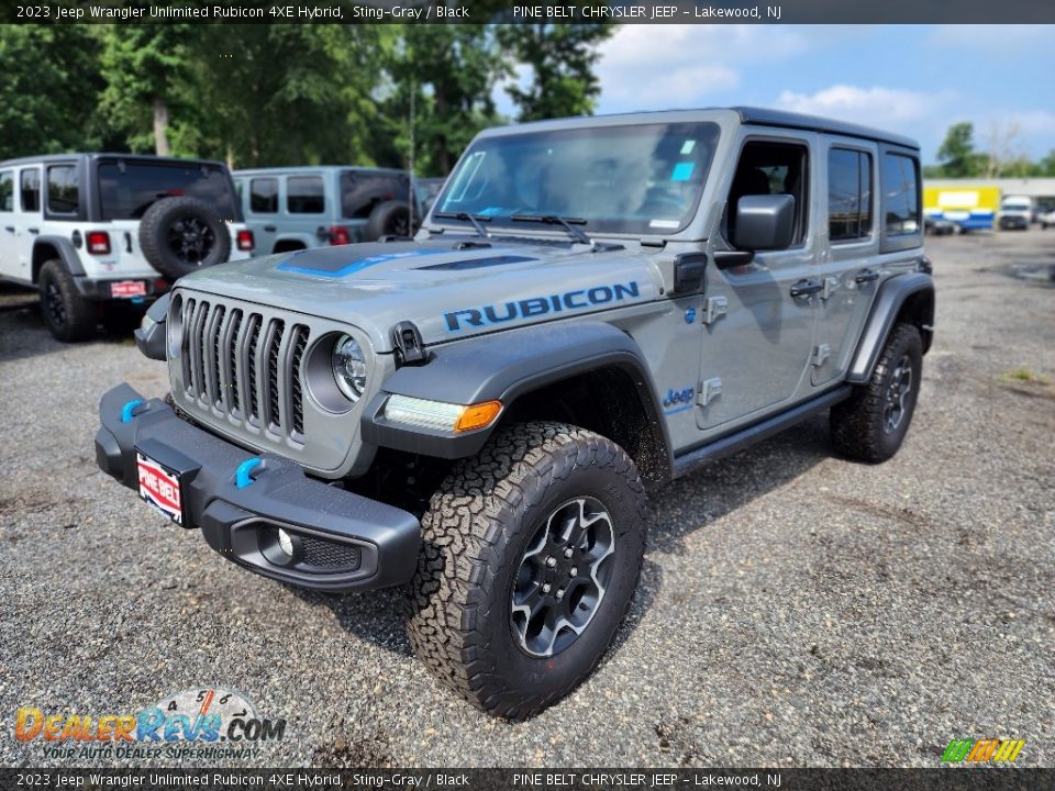 2023 Jeep Wrangler Unlimited Rubicon 4XE Hybrid Sting-Gray / Black Photo #1