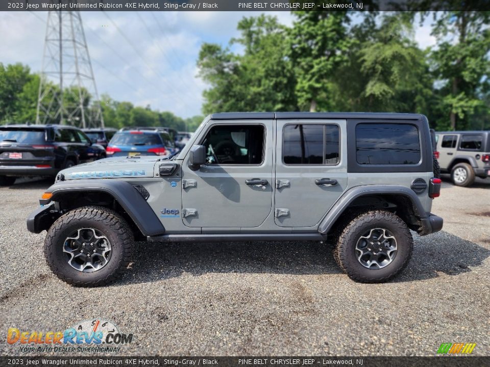 2023 Jeep Wrangler Unlimited Rubicon 4XE Hybrid Sting-Gray / Black Photo #3