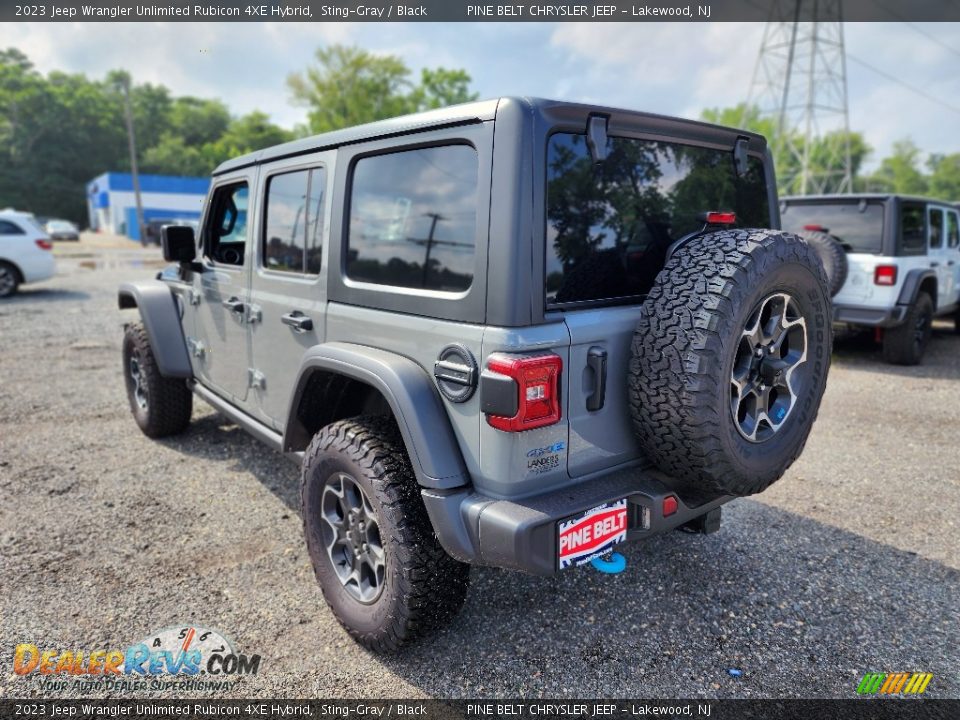 2023 Jeep Wrangler Unlimited Rubicon 4XE Hybrid Sting-Gray / Black Photo #4