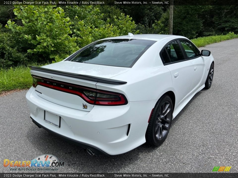 2023 Dodge Charger Scat Pack Plus White Knuckle / Ruby Red/Black Photo #6