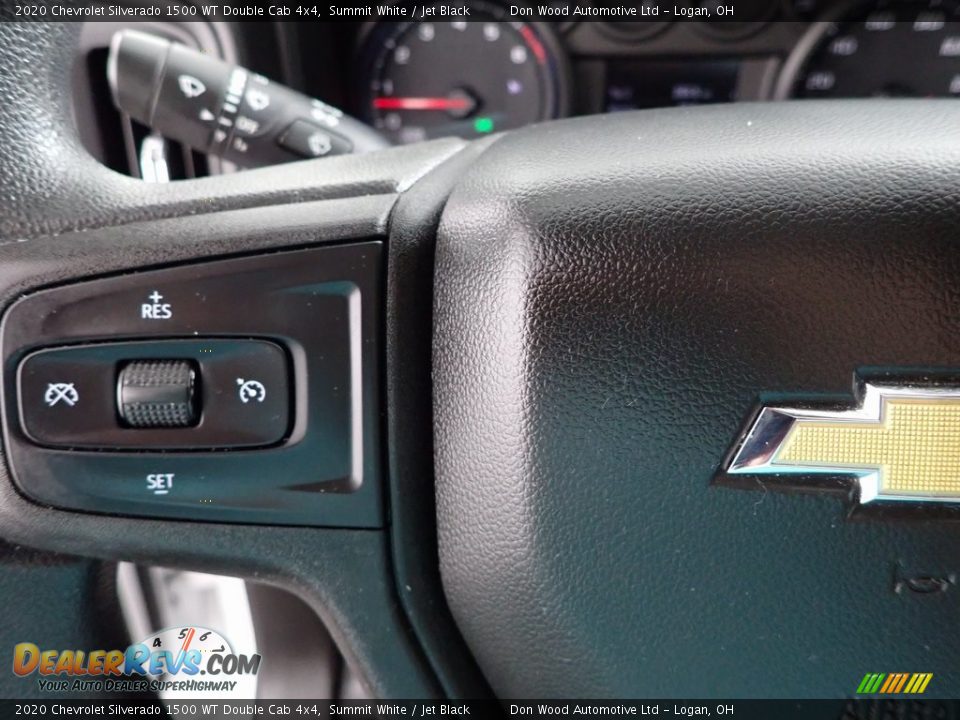 2020 Chevrolet Silverado 1500 WT Double Cab 4x4 Summit White / Jet Black Photo #14