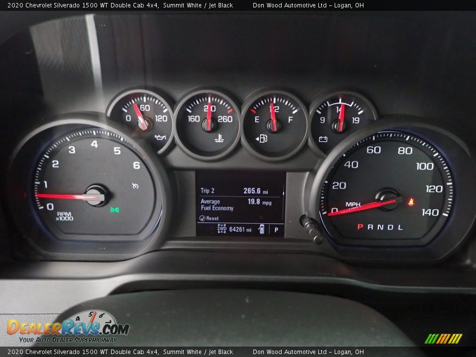 2020 Chevrolet Silverado 1500 WT Double Cab 4x4 Summit White / Jet Black Photo #16