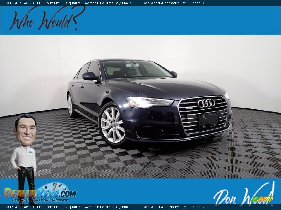 2016 Audi A6 2.0 TFSI Premium Plus quattro Aviator Blue Metallic / Black Photo #1