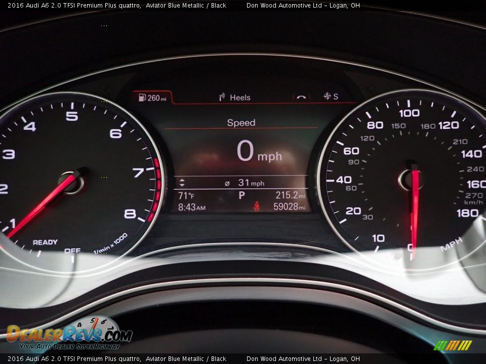 2016 Audi A6 2.0 TFSI Premium Plus quattro Aviator Blue Metallic / Black Photo #21