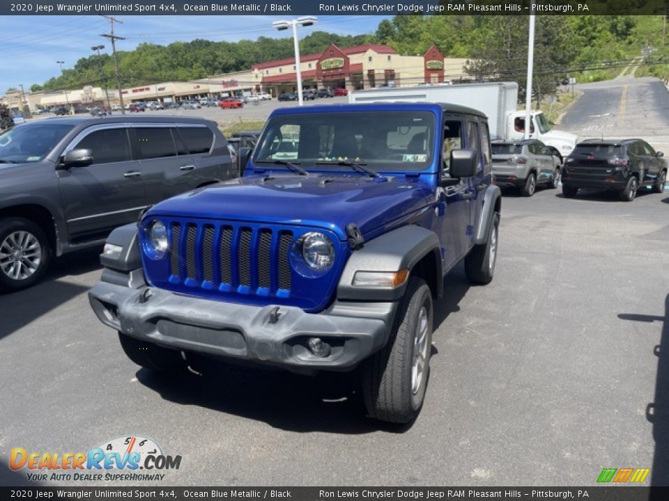 2020 Jeep Wrangler Unlimited Sport 4x4 Ocean Blue Metallic / Black Photo #1