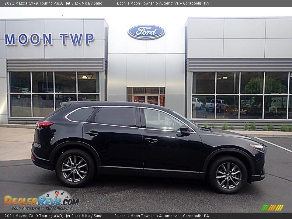 2021 Mazda CX-9 Touring AWD Jet Black Mica / Sand Photo #1